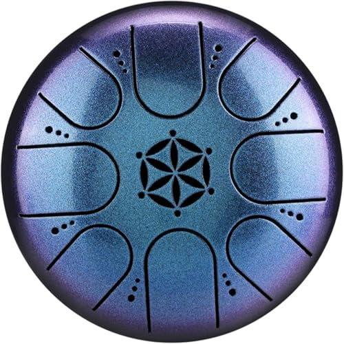 Regentrommel für den Außenbereich, Stahlzungentrommel mit Tragetasche, 12,7 cm (5 Zoll) Handpan-Tank-Trommel-Set, C-Dur-Zungentrommel, Instrument (blau)