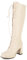 Klarmar Stivali Alti Biker Stivali Alti Donna Plateau Motorcycle Cordoncino Block Stivali Knee High Classico Casuale Beige Numero 36 EU/23CM