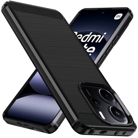 iVoler Silikon Hülle für Xiaomi Redmi Note 14 4G (Nicht für Redmi Note 14 5G), [Militärischer Schutz] Stoßfest Handyhülle, Dünne Weiche TPU Kratzfest Schutzhülle Anti-Fingerabdruck Case Cover, Schwarz