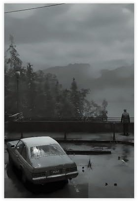 Poster Game Silent Hill, Leinwandposter, Schlafzimmer, Dekoration, Landschaft, Büro, Raumdekoration, Geschenk, 30 x 45 cm, 2 Stück