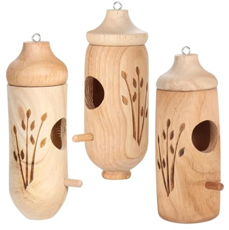 Haus von Colibri für Draußen, Holzhaus aus Holz, 3 x Ned für den Garten im Boisse, Nachbildung der Vogelhütte für Terrasse, Balkon,