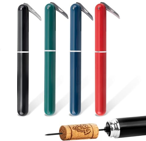 FBBULES 4 Pezzi Apribottiglie a Pressione d'aria con Tagliacapsule, Cavatappi Pompa, Portatile Tascabile ad Aria Apribottiglies, Regalo per Gli Amanti Del Vino