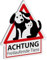 Straßenschild Achtung freilaufende Tiere - 44 x 50 cm - Alu-Verbund 2mm - Außenbereich, Verkehrszeichen, Warnschild, Hinweisschild