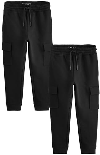 NEXT Jungen Slim Fit Cargo-Jogginghose, 2er Pack 98-176
