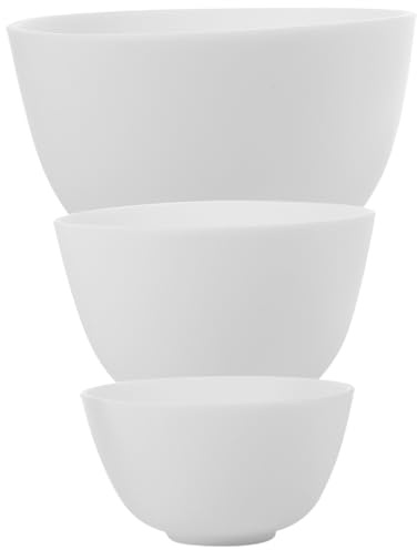 Veemoon 3pièces Bols Silicone Pour Masques Faciaux Diy Contenant Des Bols Souples Anti-gouttes Pour Mélange De Soins Du Visage