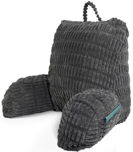 HYZCXPL Reading Pillow for bed adult,Comfy Cuddle Pillow with High Arms,Large Back Support Pillow for Bed with filling included,Plush Support Cuddle Cushion for Reading, TV, Gaming, Working, Relax