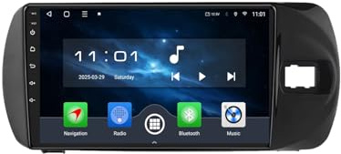 Navegador GPS Radio de Coche 2 DIN para Toyota Vitz 3 XP130 2014-2020 Soporta Bluetooth, Control Volante, USB, WiFi, 4G, Mirror-Link, GPS Navegador, 8 Nuclear 6G+128G