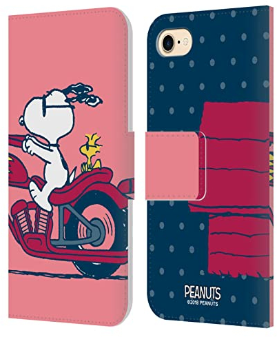 Head Case Designs Offizielle Peanuts Snoopy & Woodstock Halbzeiten Und Gelächter Leder Brieftaschen Handyhülle Hülle Huelle kompatibel mit Apple iPhone 7/8 / SE 2020 & 2022