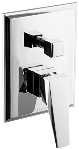 PaulGurkes Duscharmatur Unterputz Mischbatterie Eckig 2-Wege Armatur Chrom Messing Wandmontage