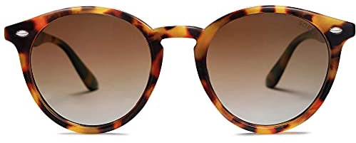 SOJOS Sonnenbrille Damen Polarsierte Runde, Retro Vintage Sonnenbrillen UV400 Schutz SJ2069