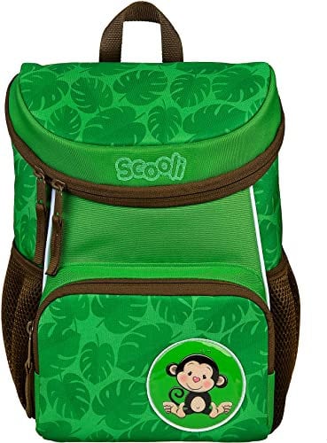 Scooli Kindergartenrucksack mit Abnehmbarer Brustgurt Jungen und Mädchen I Ergonomischer Vorschulrucksack für die Kita I viel Stauraum geringes Gewicht, AFFE Max