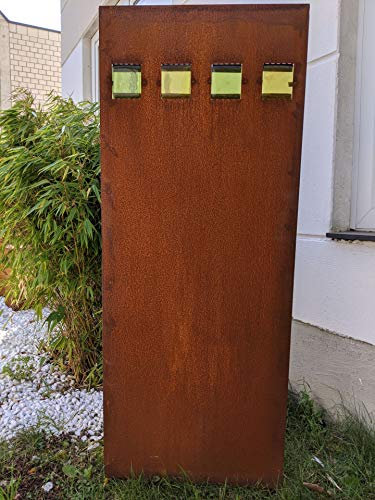 Zen Man Edelrost Garten Sichtschutz aus Metall Rost Gartenzaun Gartendeko rost Sichtschutzwand 1mm Gartendeko H125*50cm 032009