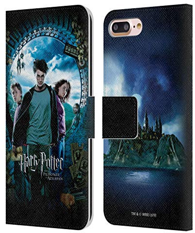 Head Case Designs Officially Licensed Harry Potter Ron, Harry & Hermione Poster Prisoner Of Azkaban IV Leather Wallet Case Compatible With Apple iPhone 7 Plus/iPhone 8 Plus