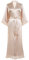 BABEYOND Damen Morgenmantel Lang Einfarbiger Bademantel Spitzen Ärmel Seide Satin Kimono Kleid Damen Sommer Robe Reine Farbe Schlafmantel (Lang - Champagner)