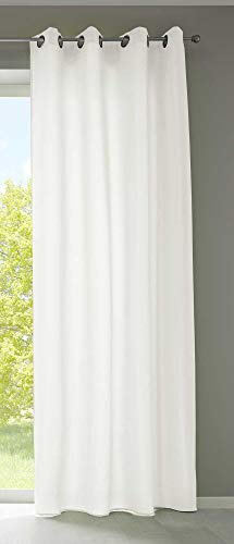 Gardinenbox 1er Set Vorhänge Schal Ösen »Berlin« HxB 245x140 cm Creme Blickdicht Microsatin Lichtdurchlässig Uni Matt, 20405N