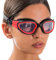 AqtivAqua Schwimmbrille Herren Damen Schwimmbrillen Erwachsene Kinder DX-C (Rot, Klare)