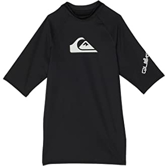Quiksilver Boys' All Time Short Sleeve Rashguard, Black 221, Large