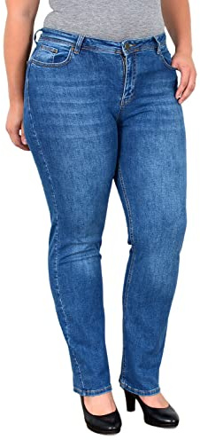 ESRA Straight Leg Jeans Damen High Waist Jeans Damen Stretch Hose
