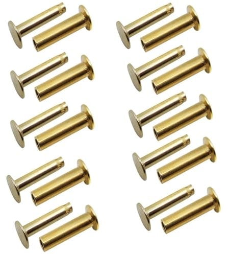 9pcs Kitchen Knife Screw DIY Handle Use Rivet Brass 9piece Per (Color : Gold)