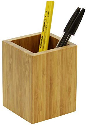 Woodquail Desktop Pen Pencil Holder Cup Stand, Made of Natural Bamboo