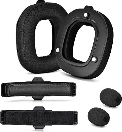 Yaowanguan A50 Gen 4 Mod Kit - Ersatz Ohrpolster Stirnbänder für Astro Gaming A50 Kabelloses Headset Gen 4, Mikrofonschaum, Ohrpolster/Tassen/Pads,A50 Gen 4 Zubehör,Dicke hinzugefügt(Schwarzer Stoff)