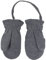 fashionchimp Kinder Fleece-Fäustlinge mit Daumen und Jackenbändchen, Kleinkinder, warme Handschuhe, Uni-Farben, Made in EU (Grau; Größe 13-24 Monate)