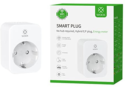 WLAN Smart Steckdose mit Verbrauchsmessung, Smart Home WiFi Steckdose, Alexa Zubehör, funktioniert mit Alexa, Google Home, Tuya Smartlife App, Sprachsteuerung, Fernzugriff, Kein Hub notwendig, R6118