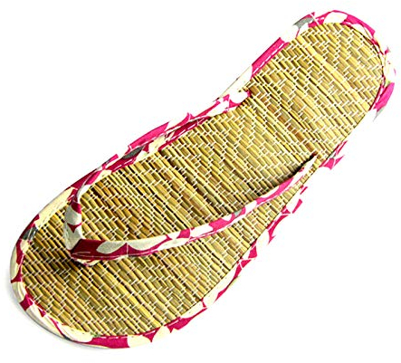 Pantoufles d'été Tongs, Tongs Hommes Femmes Pantoufles de Paille Tongs Florales d'été Sandales pour Adultes Chaussures de Plage et de Piscine pour Couples, Noir