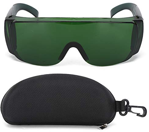 mumisuto Laserbrille Laserschutzbrille Laser Schutzbrille Schützen Industrielles Zubehör und Schutzbox für Lichtfilter Ihre Augen Vollständig Schützen Können(Grün)