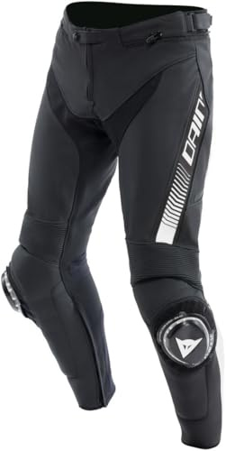 Dainese Super Speed Motorrad Lederhose, schwarz/weiß, 56