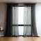 NAKIHOUSE Voile-Vorhang, 84 Tropfen-Netzvorhänge, lichtfilternde Fensterbehandlung, durchscheinend & Vorhänge, mit Schlitzen, Schwarz, durchsichtige Vorhänge für Schlafzimmer/Kinderzimmer, 132 x 213