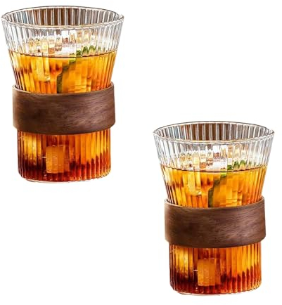 HYPIQQ Stapelbare Fisch Design Trinkgläser Stapeln Bernstein Tumbler Gläser Getränkebecher Saft Tumbler Trinkwasser Tassen Nautische Glaswaren für Zuhause, Party, Bar,2