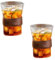 HYPIQQ Stapelbare Fisch Design Trinkgläser Stapeln Bernstein Tumbler Gläser Getränkebecher Saft Tumbler Trinkwasser Tassen Nautische Glaswaren für Zuhause, Party, Bar,2