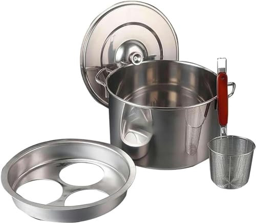 Pentole, Set Cuocipasta in Acciaio Inossidabile con Cestello - Cuoci, Cuoci a Vapore e Scoli Senza Facilità - Perfetto per Pasta, Verdure e Altro,6 Fori