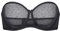 DOBREVA Women's Strapless Bra See Through Sheer Underwired Bras Unlined Plus Size Black 38D
