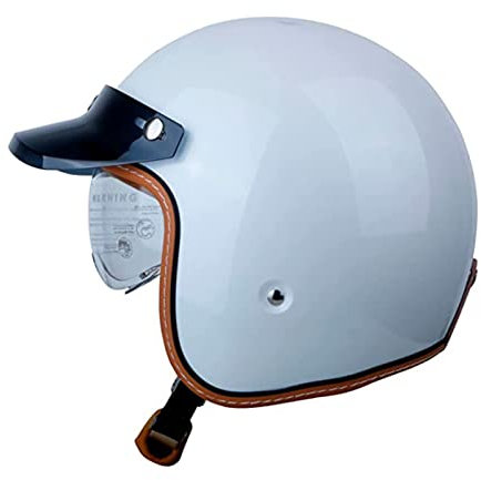 Casco Jet Moto Aperto Casco Scooter ECE Omologato 3/4 Casco A Scodella Caschi Demi Con Visiera Parasole Mezzo Casco Da Motociclista Caschi Cromwell Donna Uomo Adulto 8,XL:61-62CM