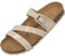 Palado Pantoletten Damen Ikaria – bequeme Sandalen Made in Spain - Hausschuhe mit dämpfendem Kork-Fußbett - modische Sommerschuhe Beige Lack/Beige UK3,5 - EU36