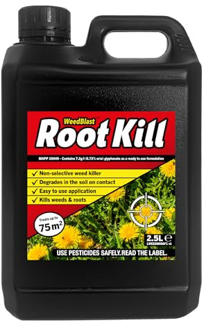 Weedblast Rootkill Weedkiller 2.5L Litre, Ready to use Glyphosate Weed Killer