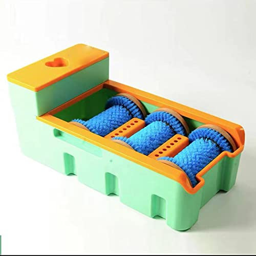 WJFLUCK Reinigungssohlen-Reinigungsmaschine, kostenlose Schuhüberzugsmaschine, Schuhfilmwaschen, umweltfreundliches Pad, Schuhputzer, Bürstenschuhe (grün)