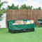 casa.pro Gartenbox Alanno Aufbewahrungsbox 155 x 64 x 75 cm Outdoor Auflagenbox aus wasserdichter Plane luftdurchlässig Gartentruhe Grün/Schwarz