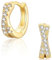 CERSLIMO Ohrringe Infinity Gold, Creolen Unendlichkeitszeichen 8mm Silber 925 Vergoldet AAA Zirkonia Unendlich Silberohrringe Schmuck Unendlichkeit Geschenke