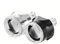 Angel Eyes,Angel Eye Halo 2x 2,5 inch LED Angel Eyes Bi-Xenon Projektor Linsen Fahrlicht DRL H4 H7 H11 Auto Retrofit Styling Verwenden Sie H1 Light Universal(Silver White LHD)