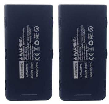 ZYGY 2PCS 3.7V 2000mah Batterie Lipo pour S116 Quadcoptère aérien Batterie pour Drone RC Pliable Noir