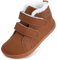 Chaussures d'hiver pieds nus pour enfant garçon et fille - Chaussures de randonnée larges - Chaussons pieds nus - Doublées - Bottes d'hiver hautes, marron foncé, 27 EU