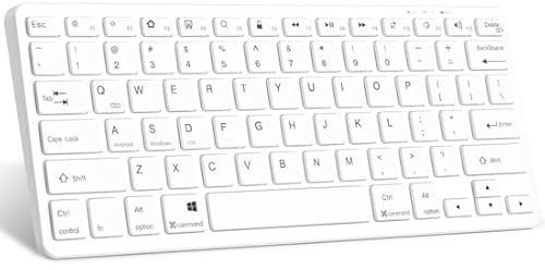 UWEVO Wireless Key board Ultra Slim Rechargeable Keyboard Compatible with iPad | 11 Perfect Size |Wireless Keyboard for Desktop/PC/Laptop/Surface/Smart TV/Notebook and Windows