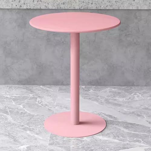 Table basse moderne en métal rose pour cuisine, salle à manger, table basse ronde avec comptoir de cocktails, table d'appoint pour canapé, table d'appoint pour une utilisation en intérieur, disponible