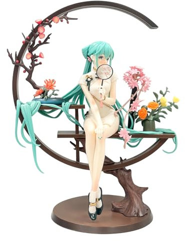 Ubephant Hatsune Miku Figur, Hatsune Miku Figuren 25cm, Hatsune Miku Figuren Cartoon Charakter Statue für Desktop Dekoration, Hatsune Miku Kinder Geburtstag Geschenk