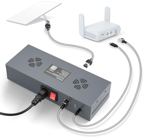 XLTTYWL Starlink V3 Iniettore Poe, 200 W GigE Protezione Passiva ed ESD Gen 3 Starlinks 12 V con USB e Type-C Power Output e DC Step UP Converter Ingresso CA 110-260V a DC 48V/3A per Starlink Gen 3