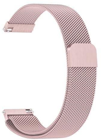 YLK Metal Correa Compatible con Xiaomi Redmi Watch 5 Active/Redmi Watch 5 Lite Hombre Mujer, Acero Inoxidable Ajustable, Pulseras de Repuesto (Rosa, 22mm)