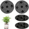 UQTUKO Pflanzenständer, 4 Stück Blumentopf Untersetzer 20cm Rund Topfpflanzenständer Kunststoff Drainagegitter Pflanzgefäßhalter Blumentopfgitter Pad topfuntersetzer Pflanzen für Innen und Außen